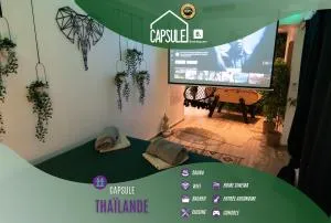 Capsule Thailande I Sauna I Balnéo I Console I jeux en bois I Cinéma I cour intérieure - Prouvy