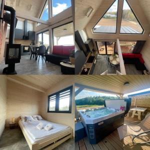 Osada Skoczkowo komfortowe domki z prywatnymi wannami hot-tub nad jeziorem- sauna- balia- prywatny staw wędkarski