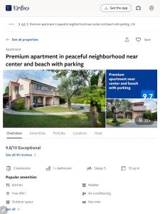 Premium apartment near center and beach with parking 