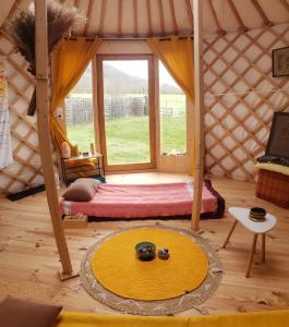 Campings Yourte atypique entre Lyon et Grenoble ! Vue sur les montagnes. : photos des chambres