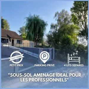 Sous-sol aménagé tout équipé avec jardin & parking - Beauval
