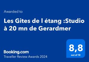 Appartements Les Gites de l etang :Studio a 20 mn de Gerardmer : photos des chambres