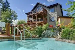 Front RIVER private BEACH 2 HOT TUBS 15 p SAUNA - Labelle