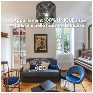 Appart cosy Rétro voyage avec véranda & piano - Beaudéan