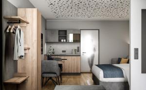 XZLLENZ Traum Studio-Apartment, Frei-Parken, U-Bahn, Küche