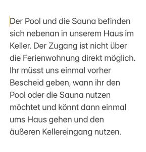 2 Zimmer Wohnung Pool u. Sauna Zugang möglich