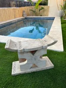 Appartement avec piscine privée 4 à 6p 5min de la plage - La Garonnette-Plage