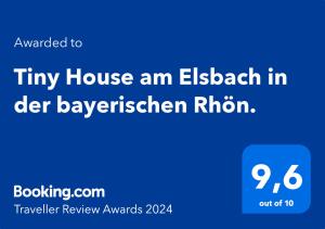 Tiny House am Elsbach in der bayerischen Rhön.