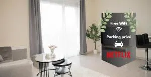 L’Élégant - T2 - 10 min aéroport - Parking privé - 利戈尔塞姆