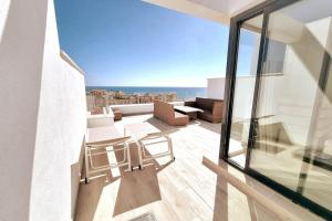 Modern terrassed house close beach