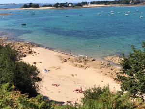 Vue mer à Carantec Grand appartement avec Balcon Parking privé et Plage à pied