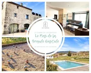 Mas de la Grande Bastide, piscine, vue panoramique - Tourrettes