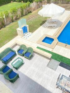 فيلا للإيجار برايفت بول مارينا 5 الساحل الشمالي فيلا 5 غرف نوم مكيف بالكمال فرش فندقي