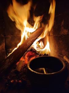 Casa Mohini Refúgio nas montanhas de Teresópolis Quarto com deck rede suspensa lareira cachoeira e piscina