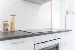 MR Living I moderne Apartments mit Einzelbetten, voll ausgestattete Küche, WLAN, Parkplatz, ideal für Monteure I DR01, DR02