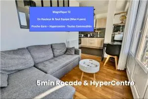 Excellent T2 - Superbe Vue et Proche Rocade - سيسينز