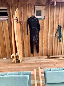 Maisons de vacances Maison bois tout confort proche du lac et de l'ocean : photos des chambres