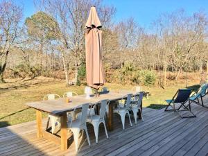 Maisons de vacances Maison bois tout confort proche du lac et de l'ocean : photos des chambres