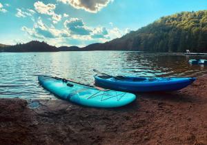 Nature retreat with HOT TUB and lake access & watercraft