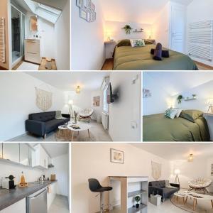 Appartements Le Jardin des Plantes Rouen Studios et F2 au calmes, Terrasse, stationnement gratuit : photos des chambres