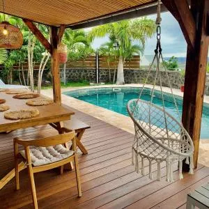 Villa Rosa Palma 10 personnes piscine chauffée à St Gilles les bains - Filaos