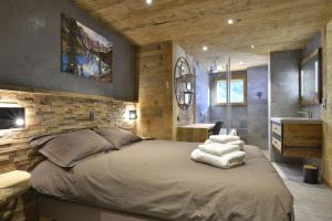 Chalets La cabane luxury apartment in the heart of the village : photos des chambres