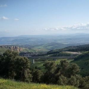 Two stand-alone flats on the cliff with wild animals, Galilee Sea & Mountains View