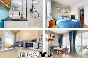 Appartements Proche Disney & Paris-2 min gare : Appartement 2 Chambres