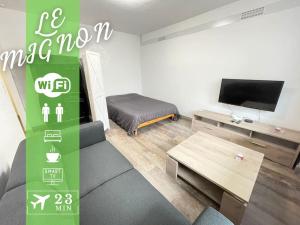 Appartements #Le Mignon Calme & Reposant WIFI-TV Parking : Appartement 1 Chambre