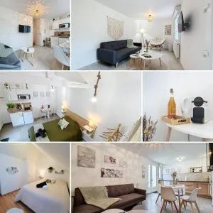 Le Jardin des Plantes Rouen Studios et F2 au calmes, Terrasse, stationnement gratuit - 小克维伊