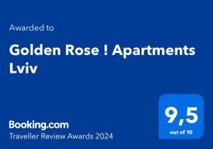 Golden Rose ! Apartments Lviv