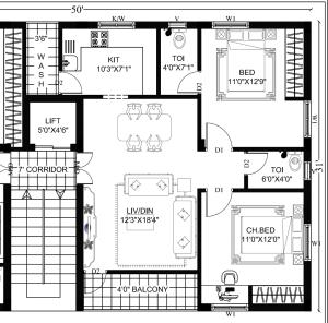2 BHK Gachibowli AIG #202