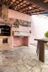 Car in the garage and everything on foot.