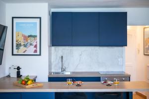 Les Sablettes - Cosy studio vue mer, vieux Menton