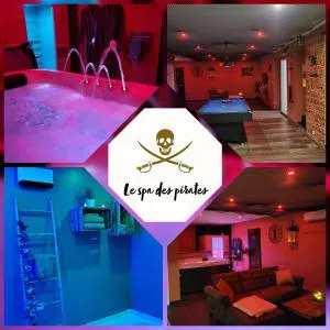 Gîte spacieux avec Jacuzzi Sauna billard privatif en couple en famille ou entre amis - 孔代特