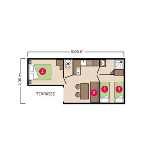 Campings Camping la Corniche : Mobile Home Loggia Eco (4/6 personnes) 