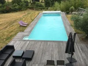 Maison contemporaine avec grande piscine - 勒皮圣博内