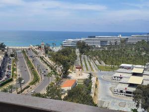 Sea and Montaza Palace view 2 bedrooms apartment alexandria,2 full bathrooms, with 2 AC and 1 Stand Fan, free wifi , availableyear days with 3 heavy blankets