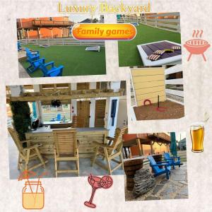 Kid Friendly Backyard , Hot Tub and Tiki Bar