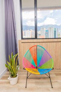 Poblado, Modern studio, coworking, AC, Gym 1411