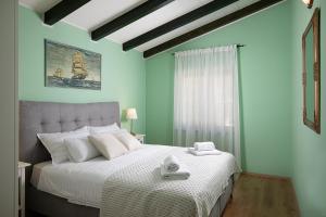 Modern stone House with flowers & playground