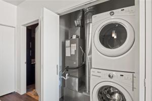 Downtown View Near Lake Michigan Plaza Black