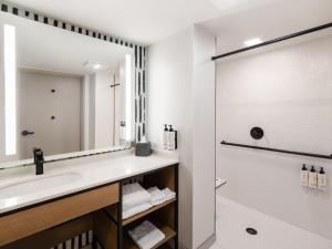 King Suite with Mobility Accessible Roll-In Shower room in Holiday Inn Express Hotel & Suites Austin Airport an IHG Hotel