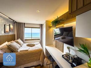 Studio Lindo e Finamente Decorado com Vista Mar