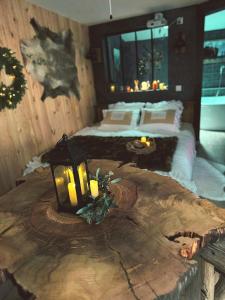 Appartements Le Chalet montagne insolite avec spa et ecran cinema : photos des chambres