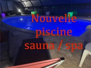 T1, spa privé accès piscine sauna - Baye