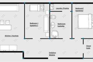 Modern 2 bedroom apartmentKazimierzPaulińska St.