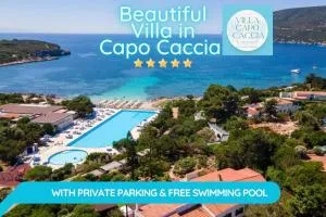 Free Pool, Beautiful villa in Capo Caccia - بورتو كونتي