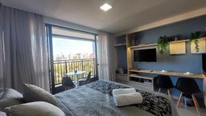 Studio com Varanda e Vista para o Mar