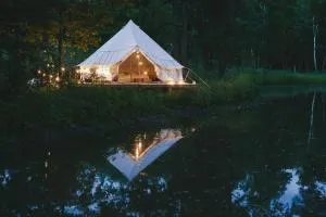 Glamping tält/tent - Glampingzelt -Lodge - Sjöutsikt - Karlsten